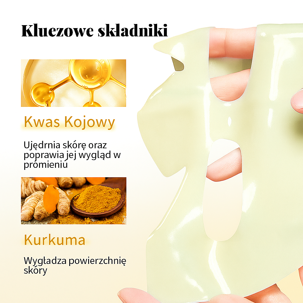 Botanea™ Maseczka Rozświetlająca z Kwasem Kojowym i Kurkumą (4 Sztuki)