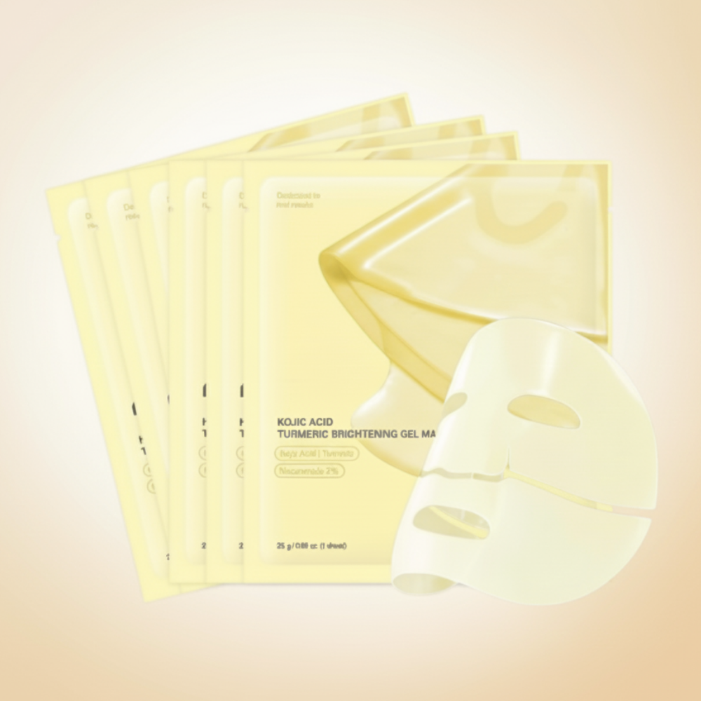 Botanea™ Maseczka Rozświetlająca z Kwasem Kojowym i Kurkumą (4 Sztuki)