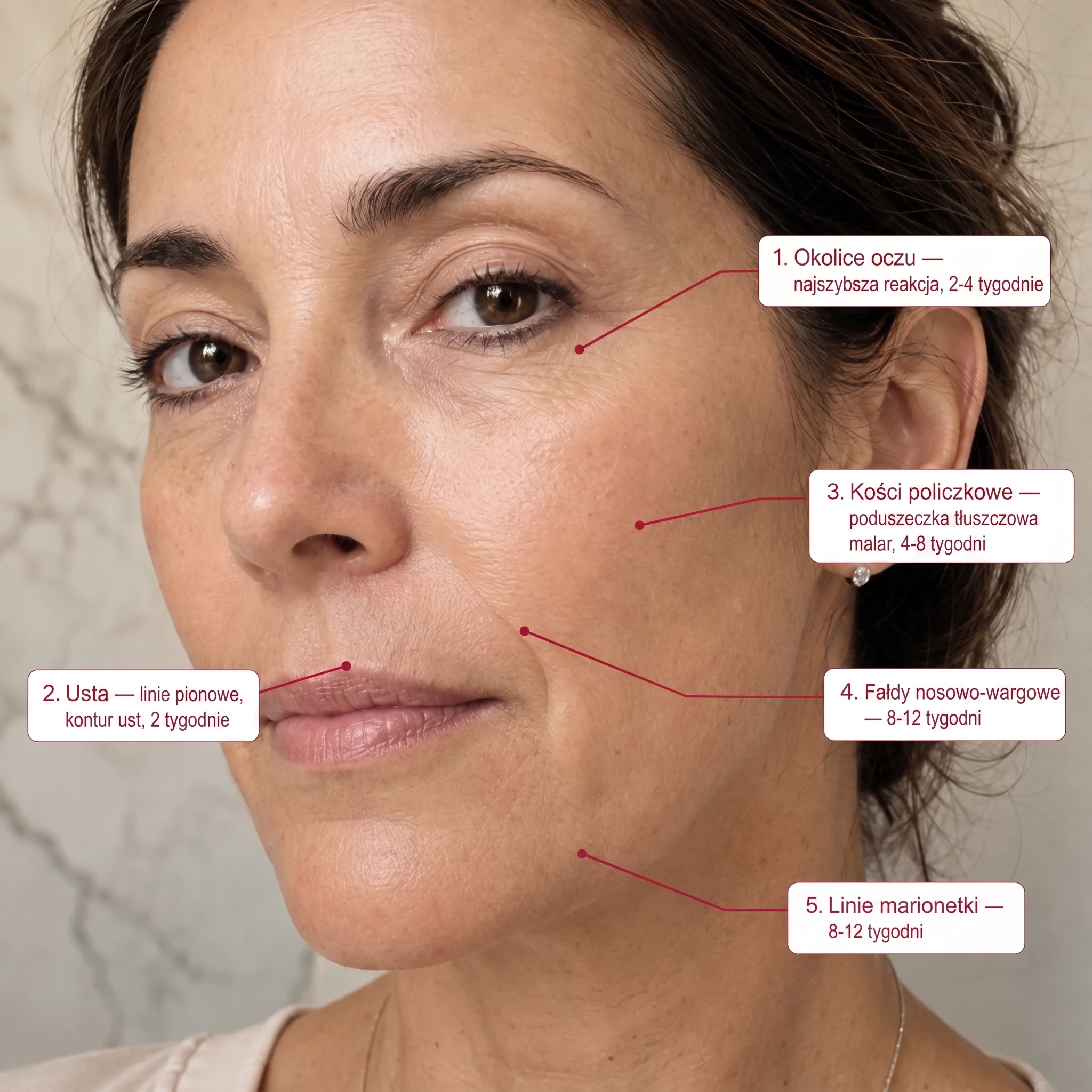 Strefy aplikacji Botanea PDRN Multi-Balsam — cała twarz